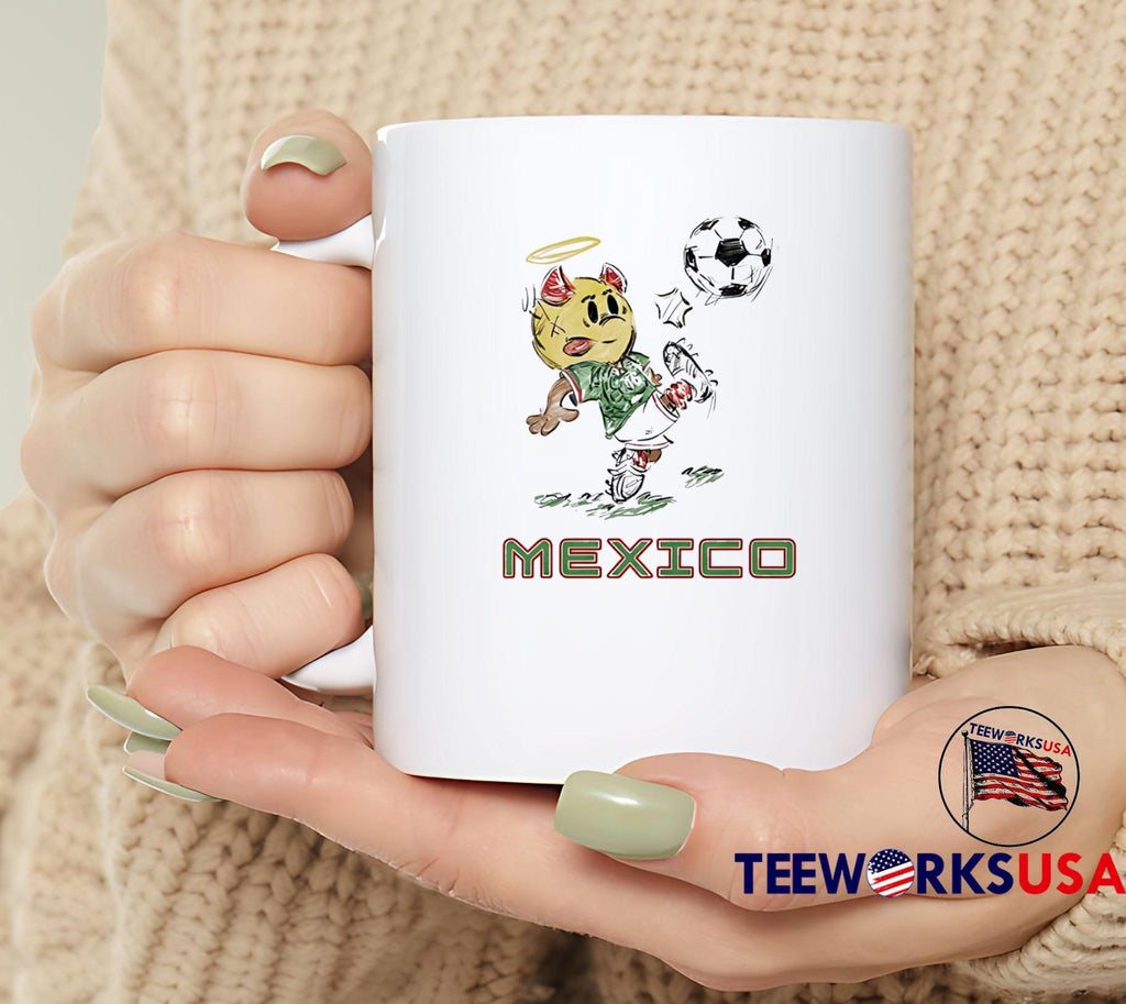 Soccer Player Mascot Kicking Ball Mexico T-Shirt