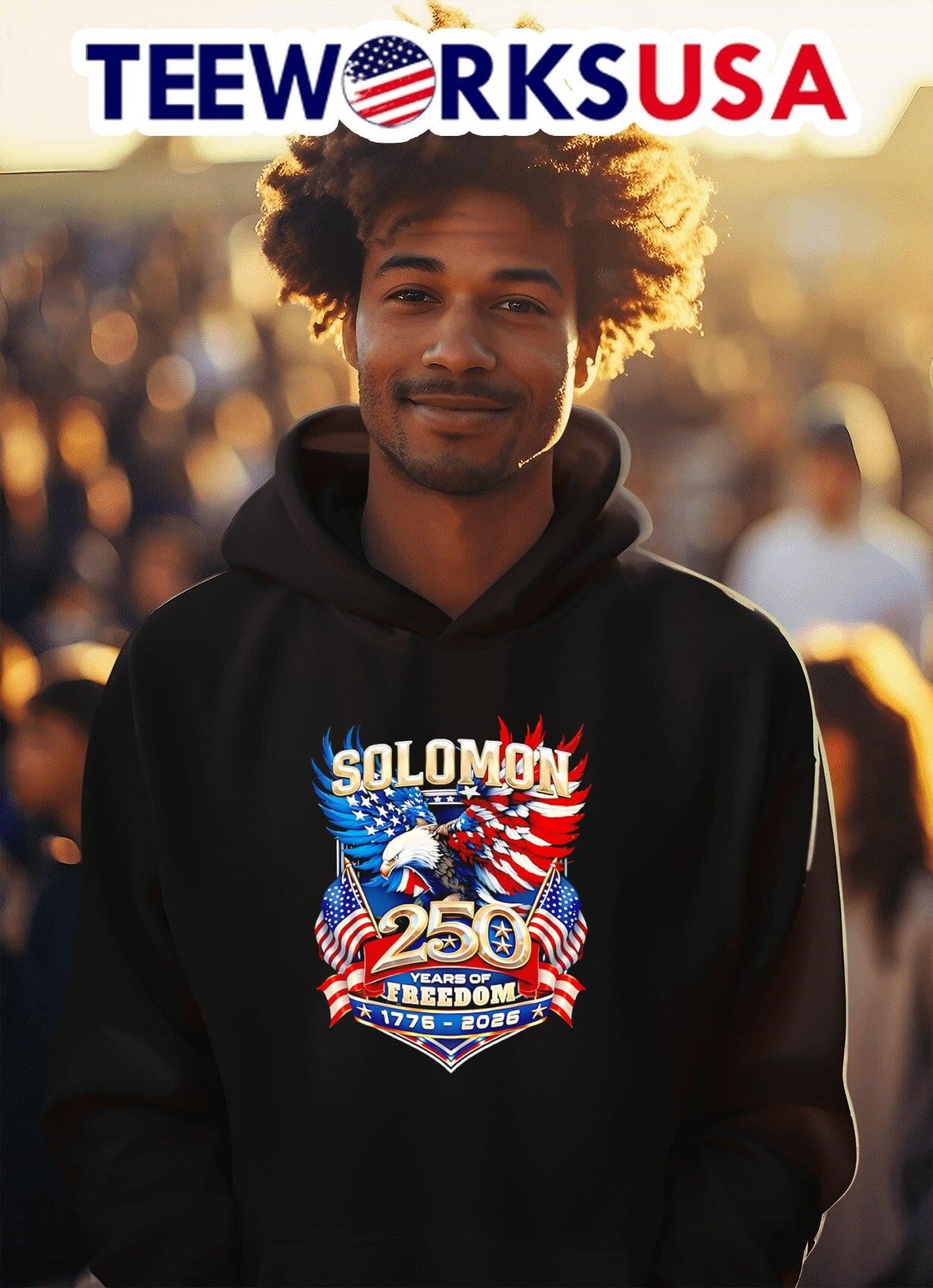 Solomon 250 Years Of Freedom 1776 2026 USA Eagle Shirt