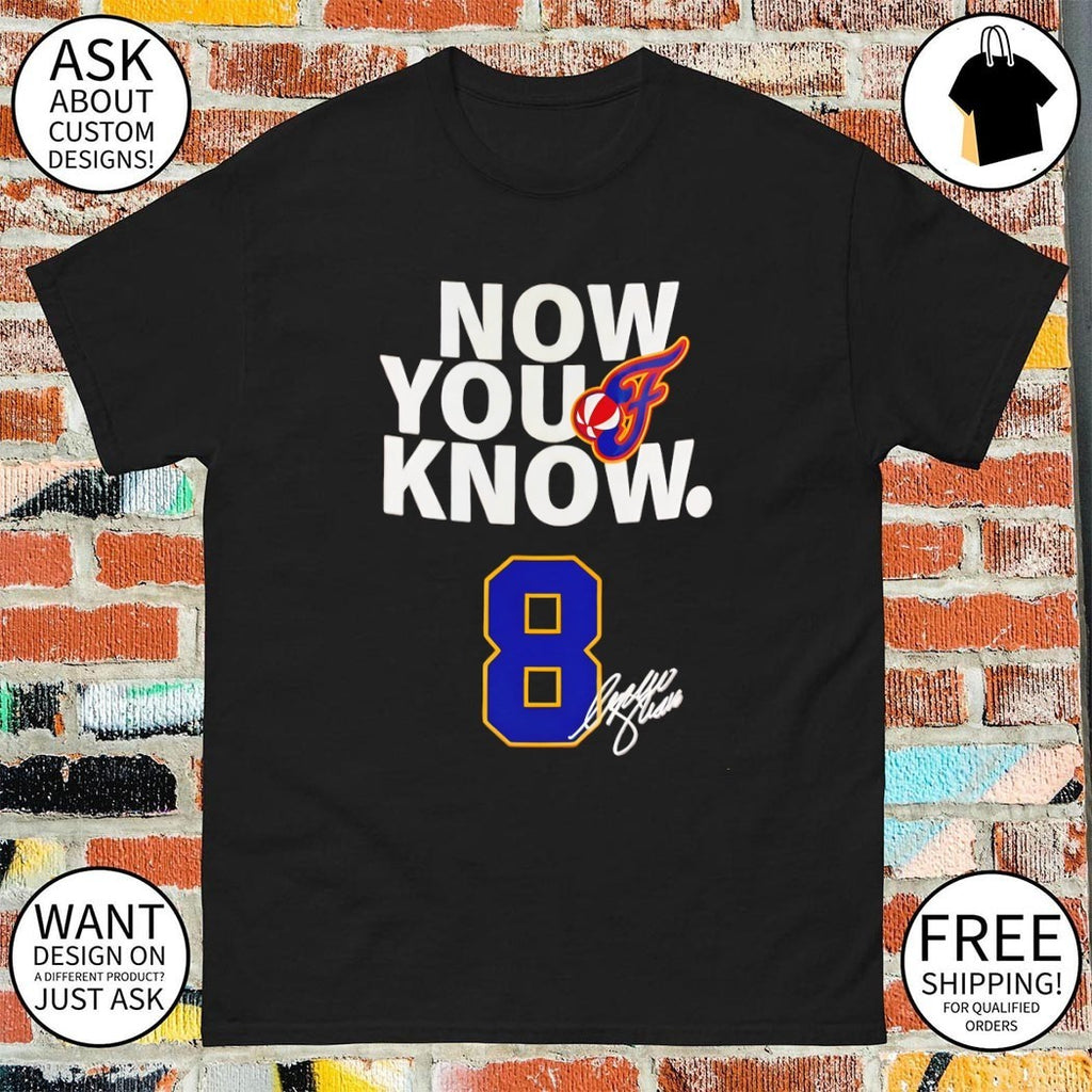Sophie Cunningham Indiana Fever Now You Know with player number 8 and signature shirt
