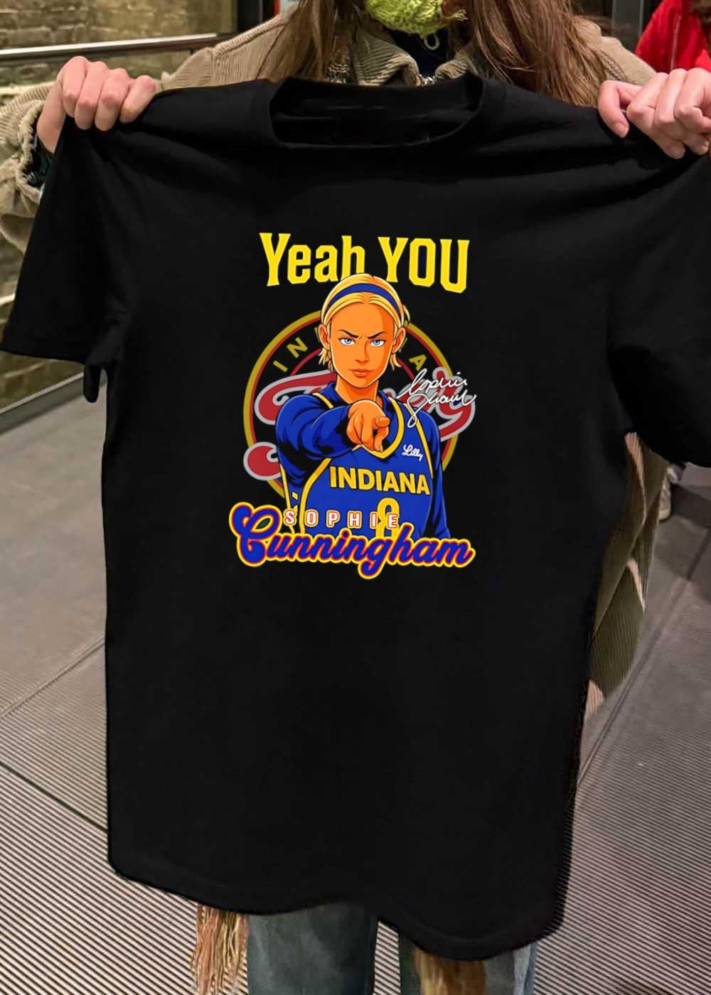 Sophie Cunningham Signed Yeah You Pointing Indiana Fever T-Shirt
