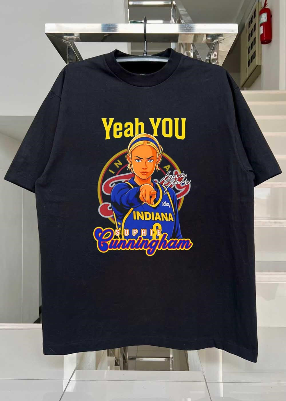 Sophie Cunningham Signed Yeah You Pointing Indiana Fever T-Shirt