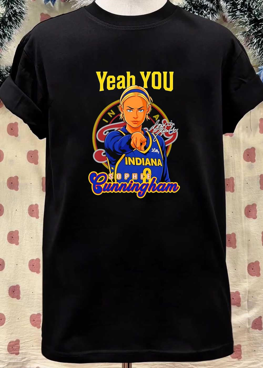 Sophie Cunningham Signed Yeah You Pointing Indiana Fever T-Shirt