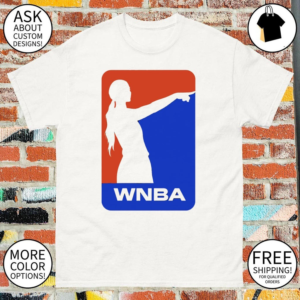 Sophie Cunningham pointing WNBA Parody logo viral moment shirt