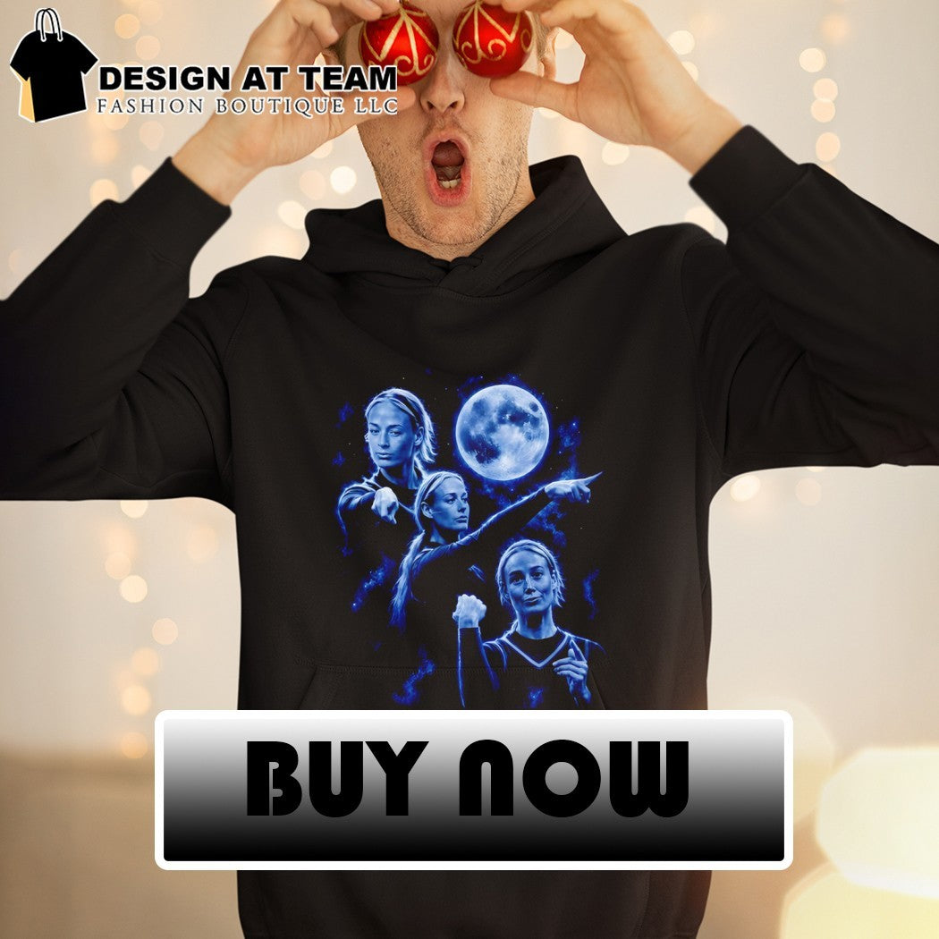 Sophie Cunningham pointing Wolf Moon parody Indiana Fever Basketball WNBA 2026 shirt