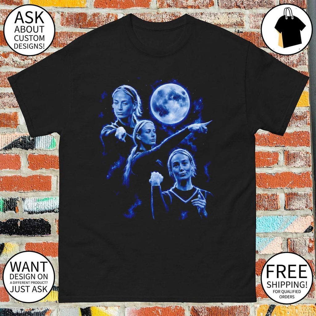 Sophie Cunningham pointing Wolf Moon parody Indiana Fever Basketball WNBA 2026 shirt