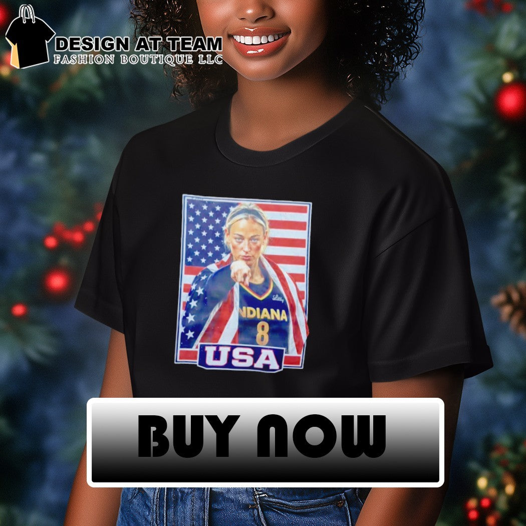 Sophie Cunningham silent finger pointing standoff USA Basketball shirt