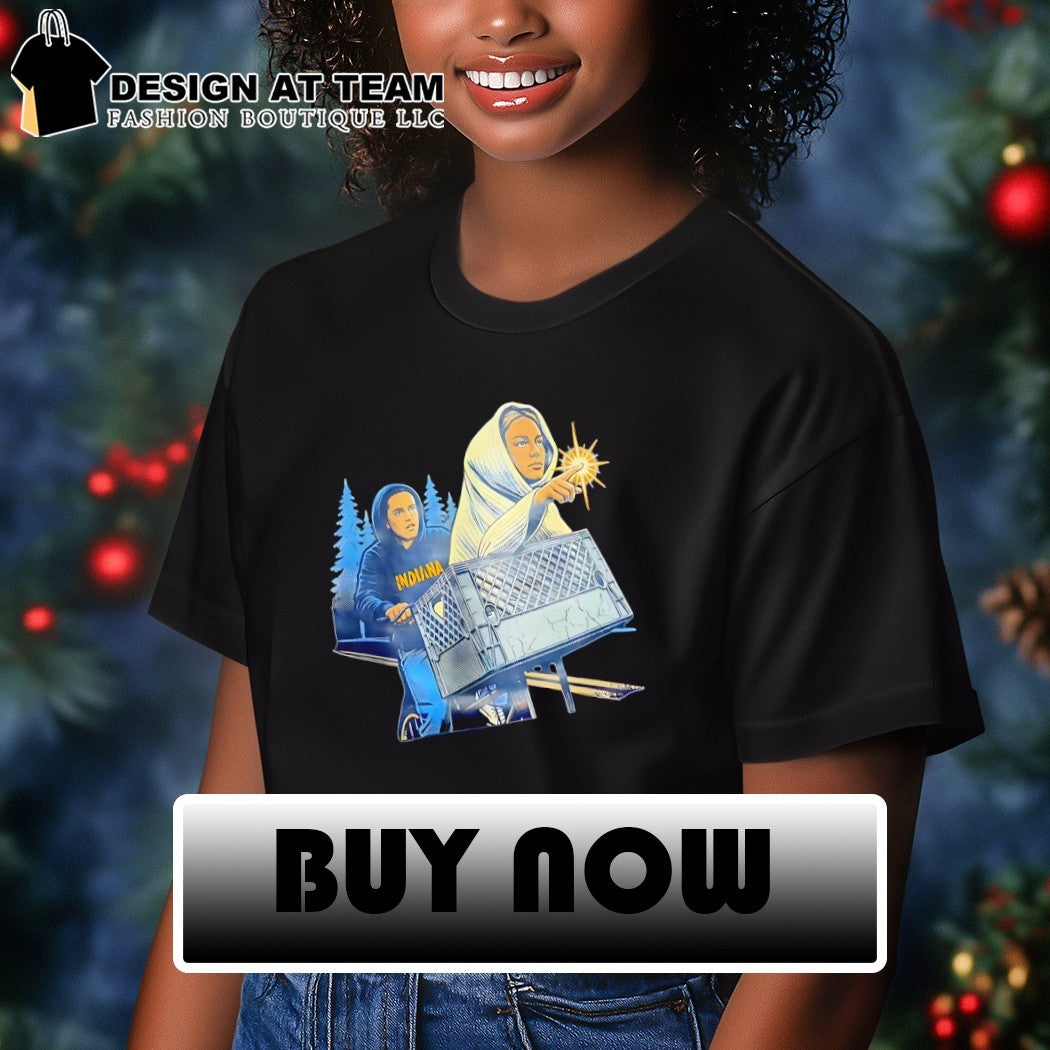 Sophie Cunningham vs Caiitlin Clark riding bike E.T. The Extra Terrestrial Indiana Fever shirt