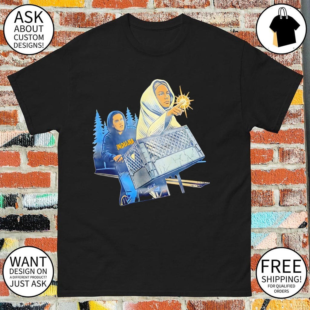 Sophie Cunningham vs Caiitlin Clark riding bike E.T. The Extra Terrestrial Indiana Fever shirt