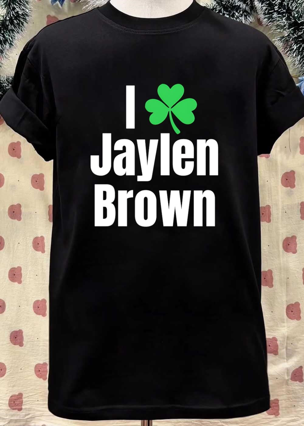 St. Patrick’s Day Celtics Fan I Heart Jaylen Brown T-Shirt