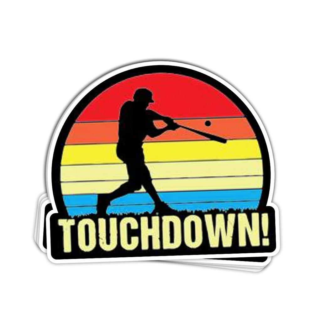 Touchdown Baseball Vinyl Sticker