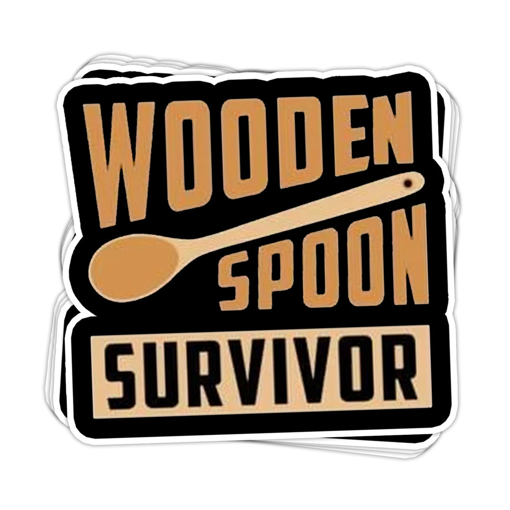 Wooden Spoon Survivor Vinyl Sticker