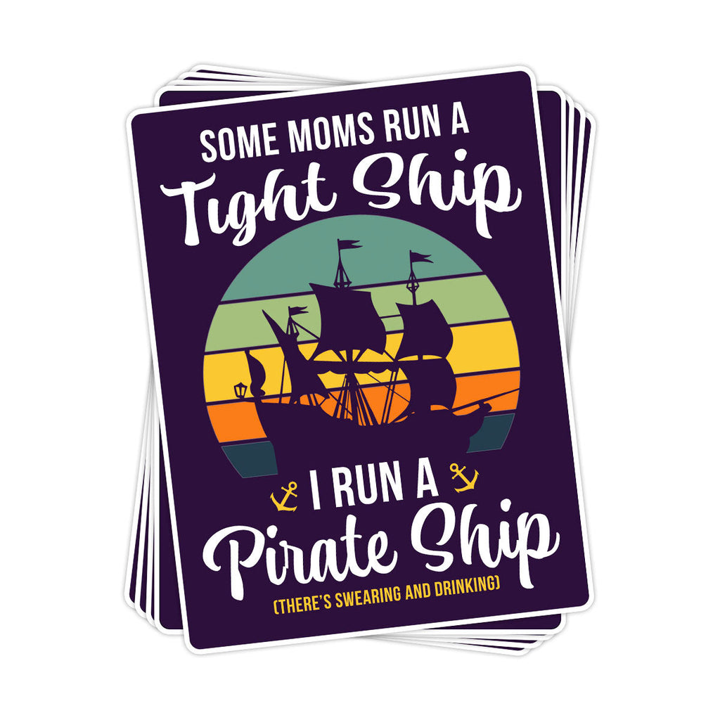 Mom Pirate Ship Vinyl Sticker
