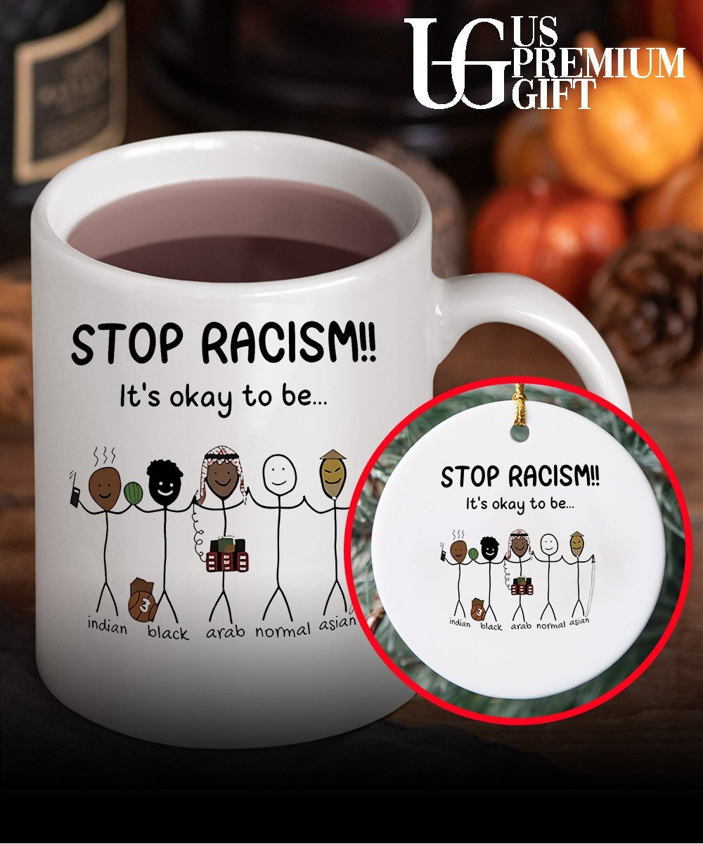 Stop racism it’s okay to be Indian Black Arab Asian shirt