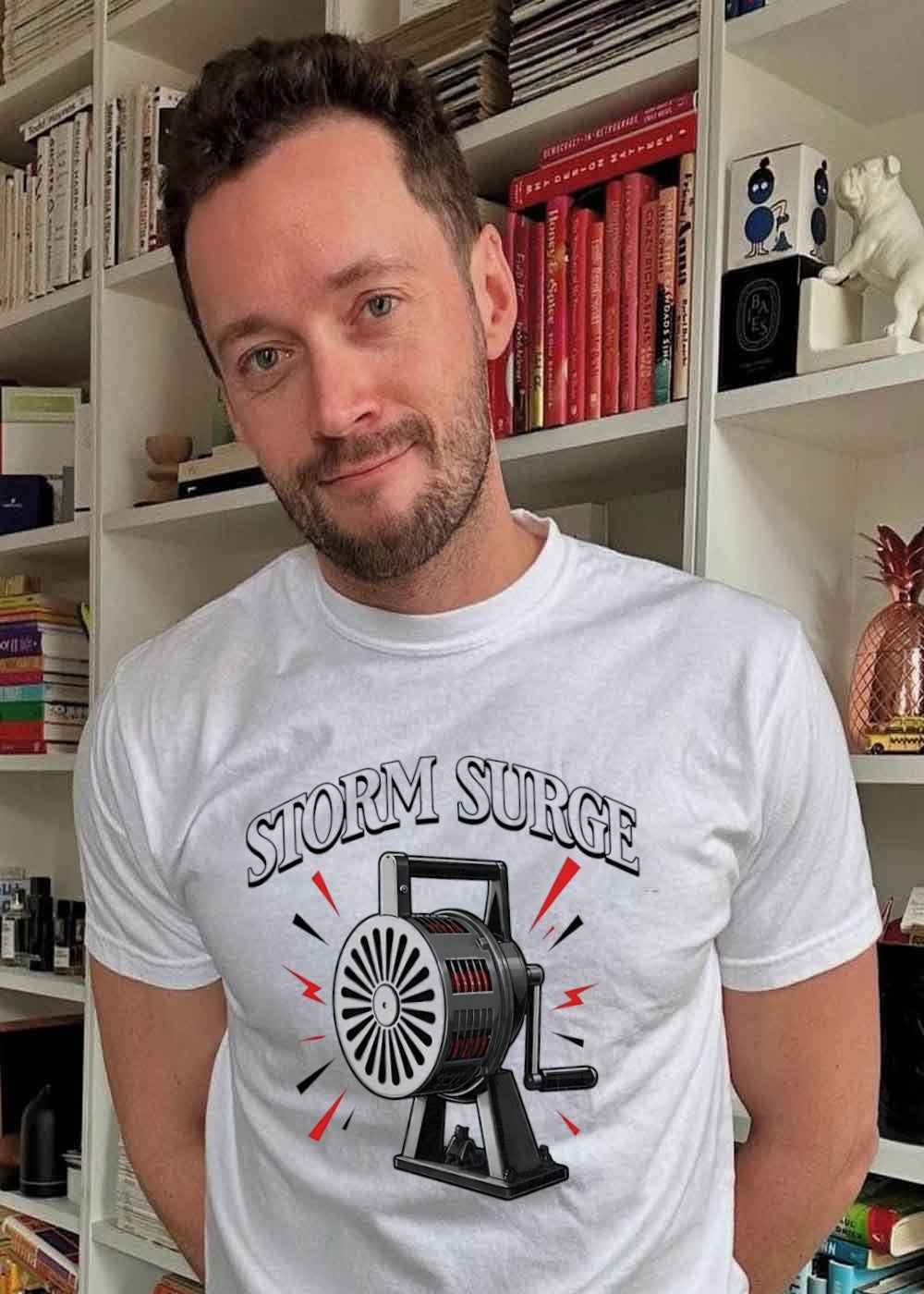Storm Surge Hand Crank Air Raid Siren Graphic T-Shirt