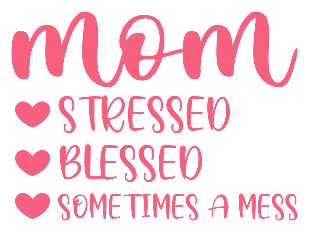 Stressed Blessed Vinyl Sticker