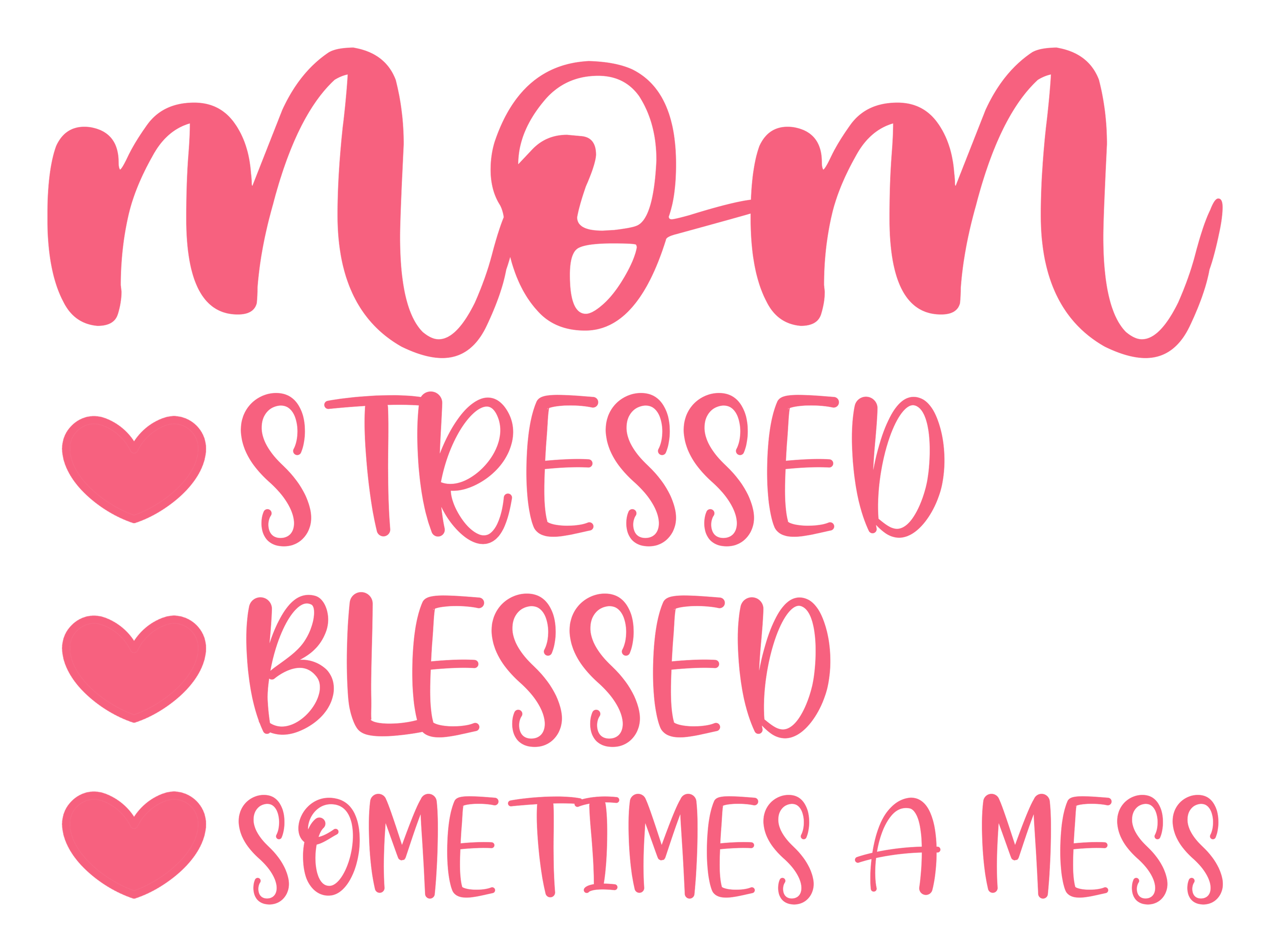 Stressed Blessed Vinyl Sticker