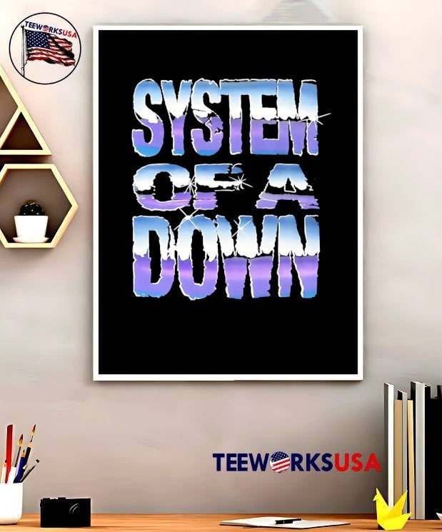 System of a Down Logo Purple Gradient Fade Band T-Shirt