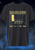 Talking Heads Lyric Art Empty Chairs Why Am I Soft in the Middle T-Shirt