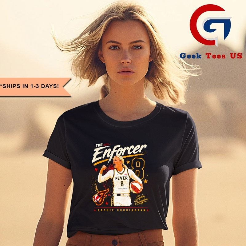 The Enforcer 8 Sophie Cunningham Indiana Fever WNBA signature T-shirt