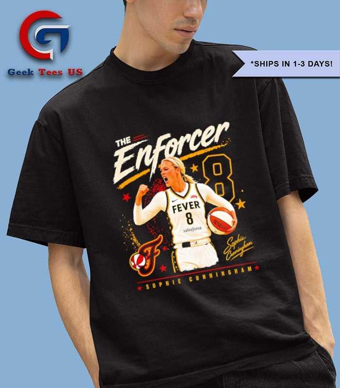 The Enforcer 8 Sophie Cunningham Indiana Fever WNBA signature T-shirt