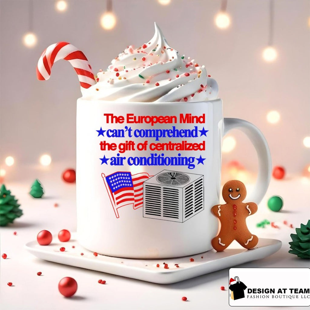 The European mind can’t comprehend the gift of centralized air conditioning American flag shirt