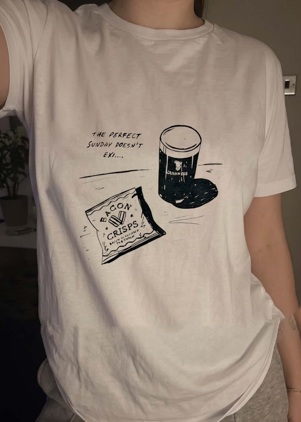 The Perfect Sunday Doesnt Exist Guinness Bacon Crisps Pub Snack shirt