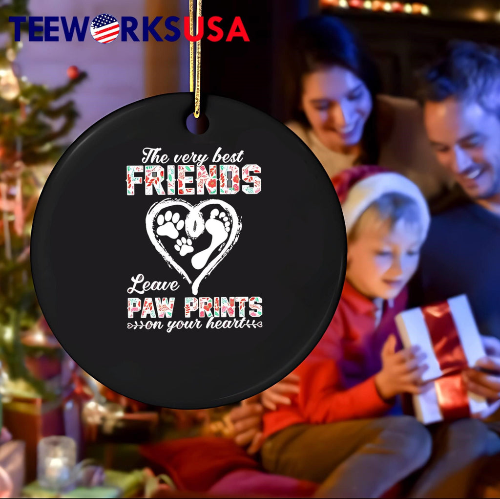 The Very Best Friends Leave Paw Prints on Your Heart Pet Owner T-Shirt