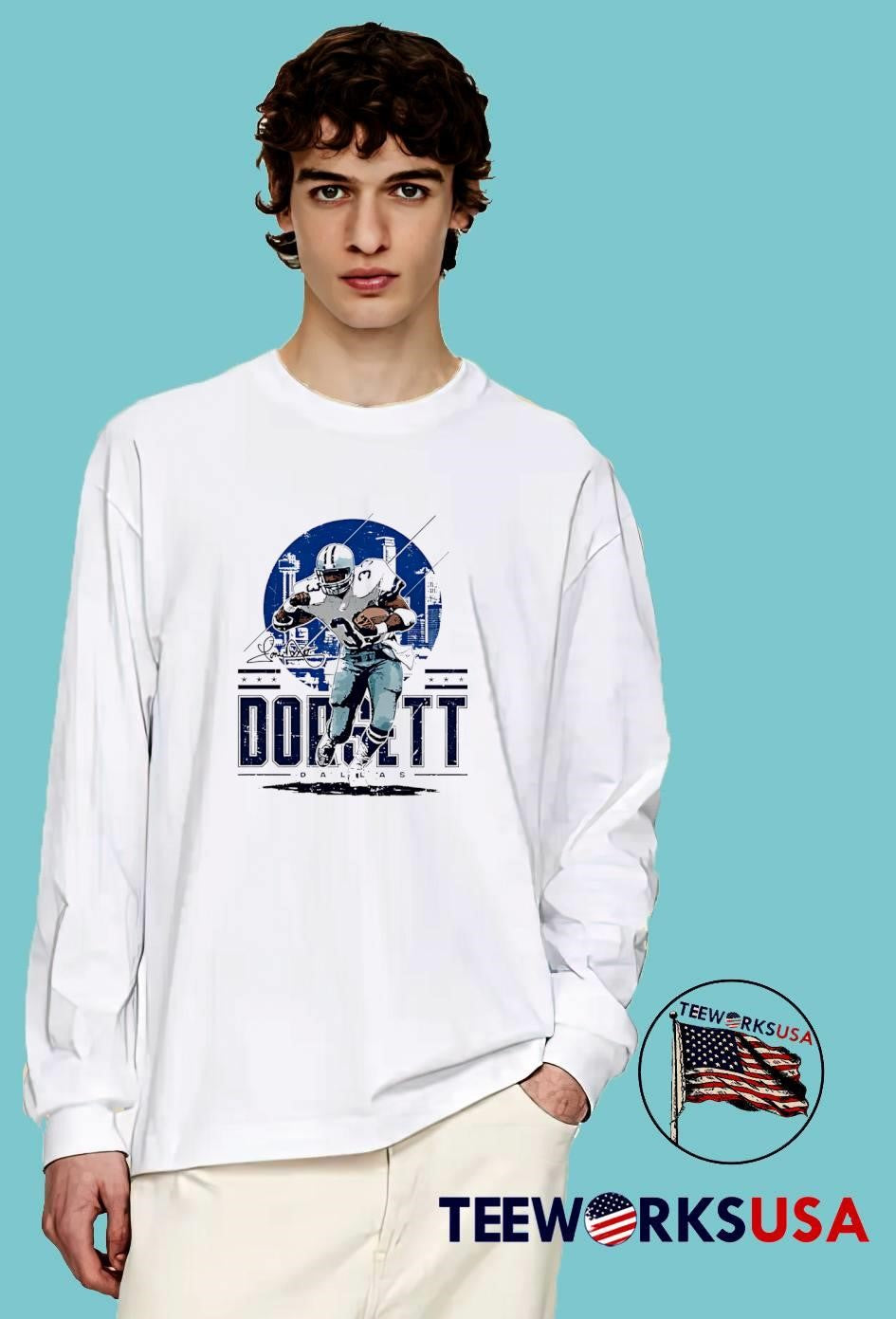 Tony Dorsett Signature Running Back Dallas Cowboys Shirt