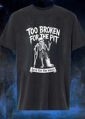 Too Broken for the Pit here for the Music Skeleton with Crutch T-Shirt