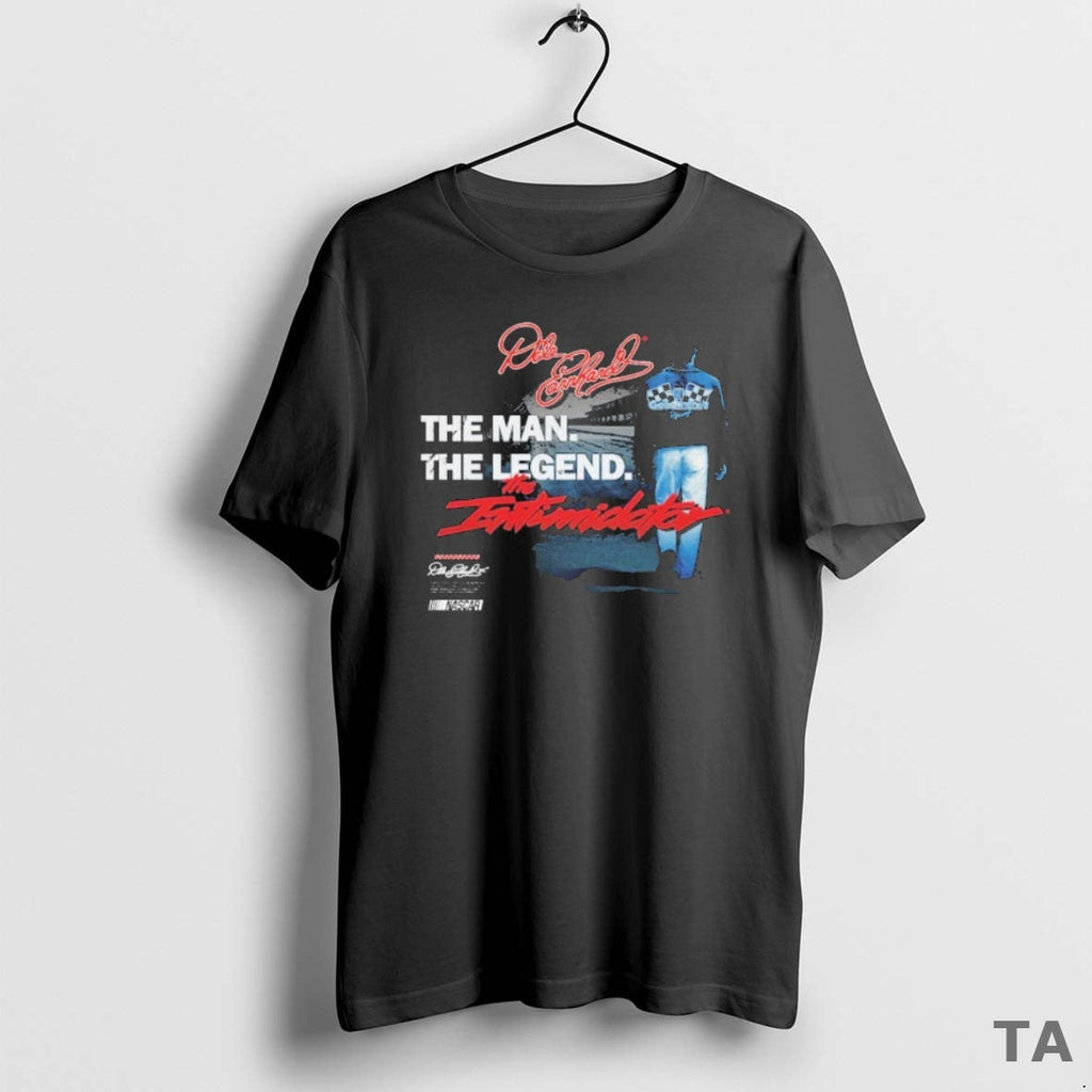 Top Dale Earnhardt Checkered Flag Sports Man Legend Intimidator Legend Nascar Signature T-Shirts, Hoodie, Sweatshirt