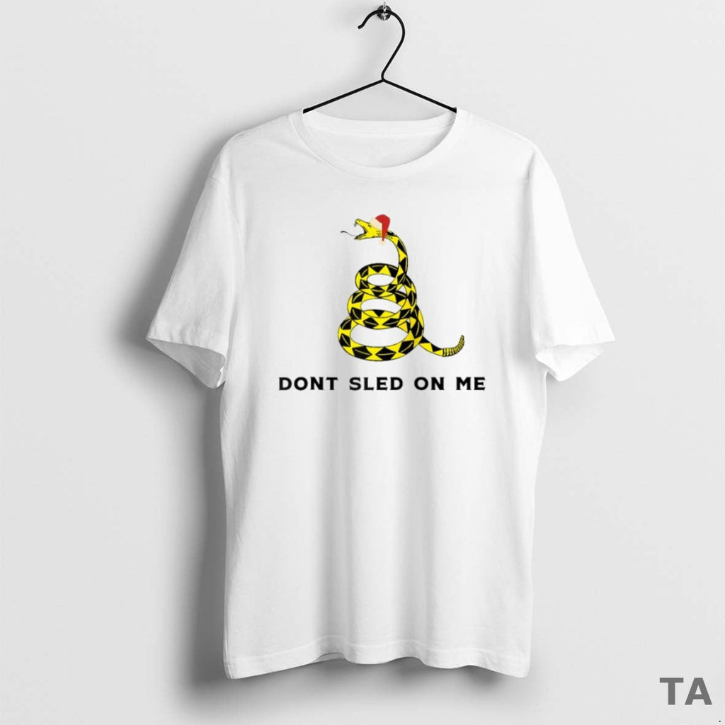 Top Dont Sled Me Santa Hat Snake T-Shirts, Hoodie, Sweatshirt
