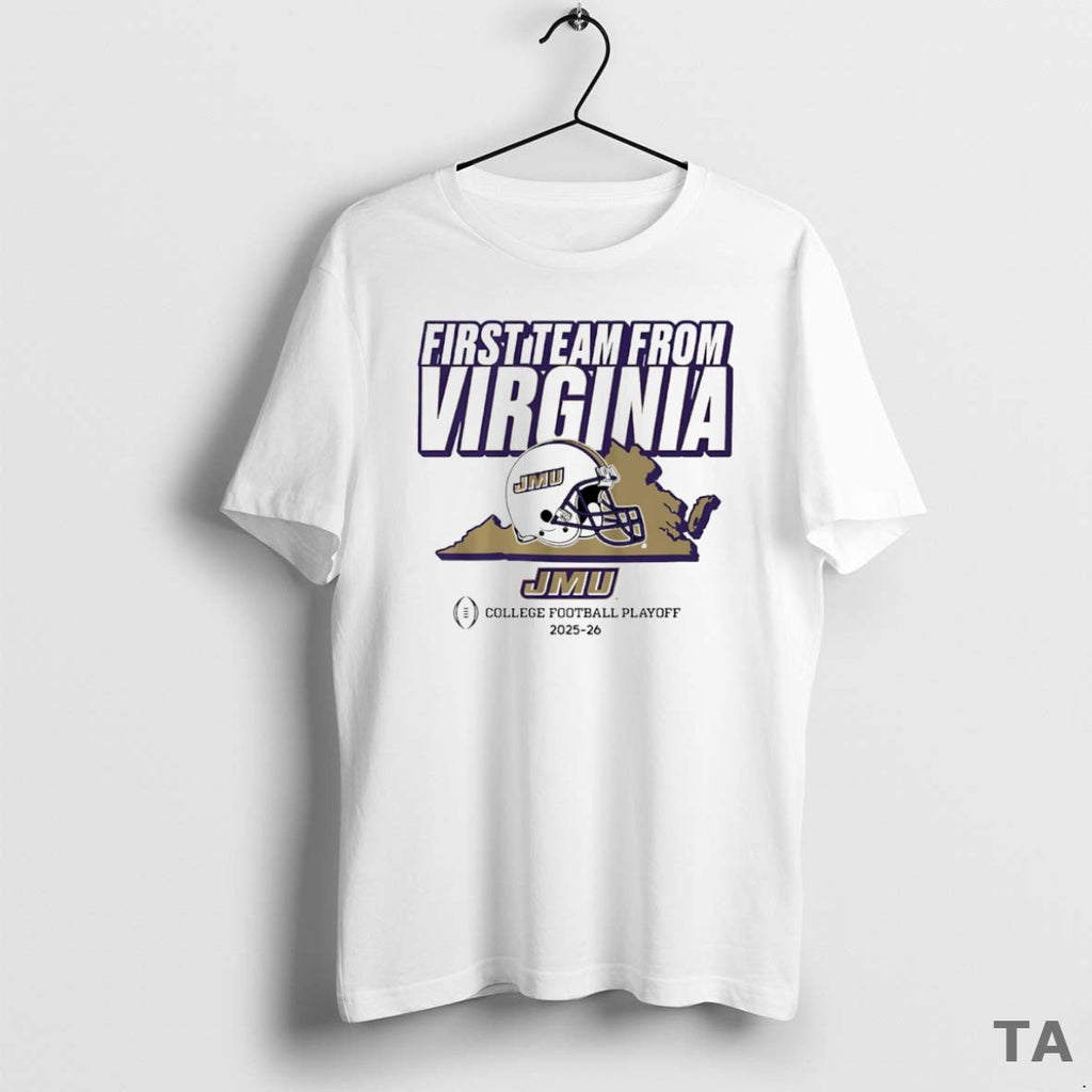 Top First Team Virginia James Madison Dukes Football 2025 2026 Cfp Helmet Circle T-Shirts, Hoodie, Sweatshirt
