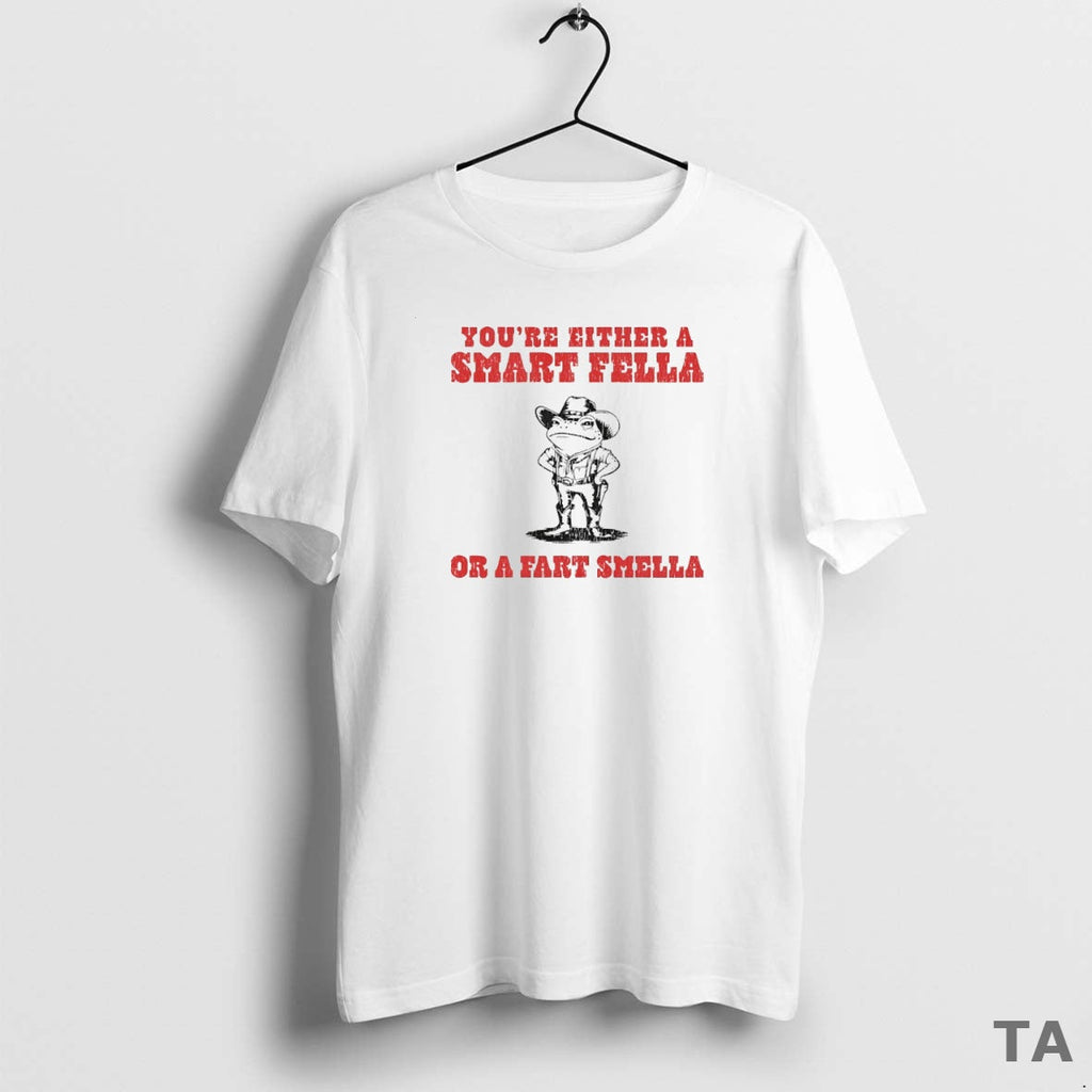 Top Frog Youre Either Samert Fella Fart Smella Circle T-Shirts, Hoodie, Sweatshirt