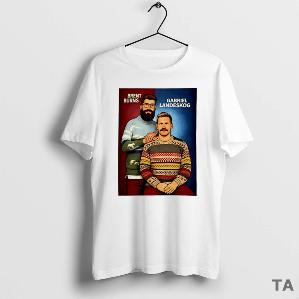 Top Gabriel Landeskog Brent Burns Step Brother Cartoon Circle T-Shirts, Hoodie, Sweatshirt