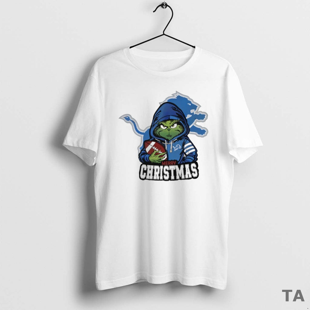 Top Grinch Detroit Lions Merry Grinchmas Football Circle T-Shirts, Hoodie, Sweatshirt