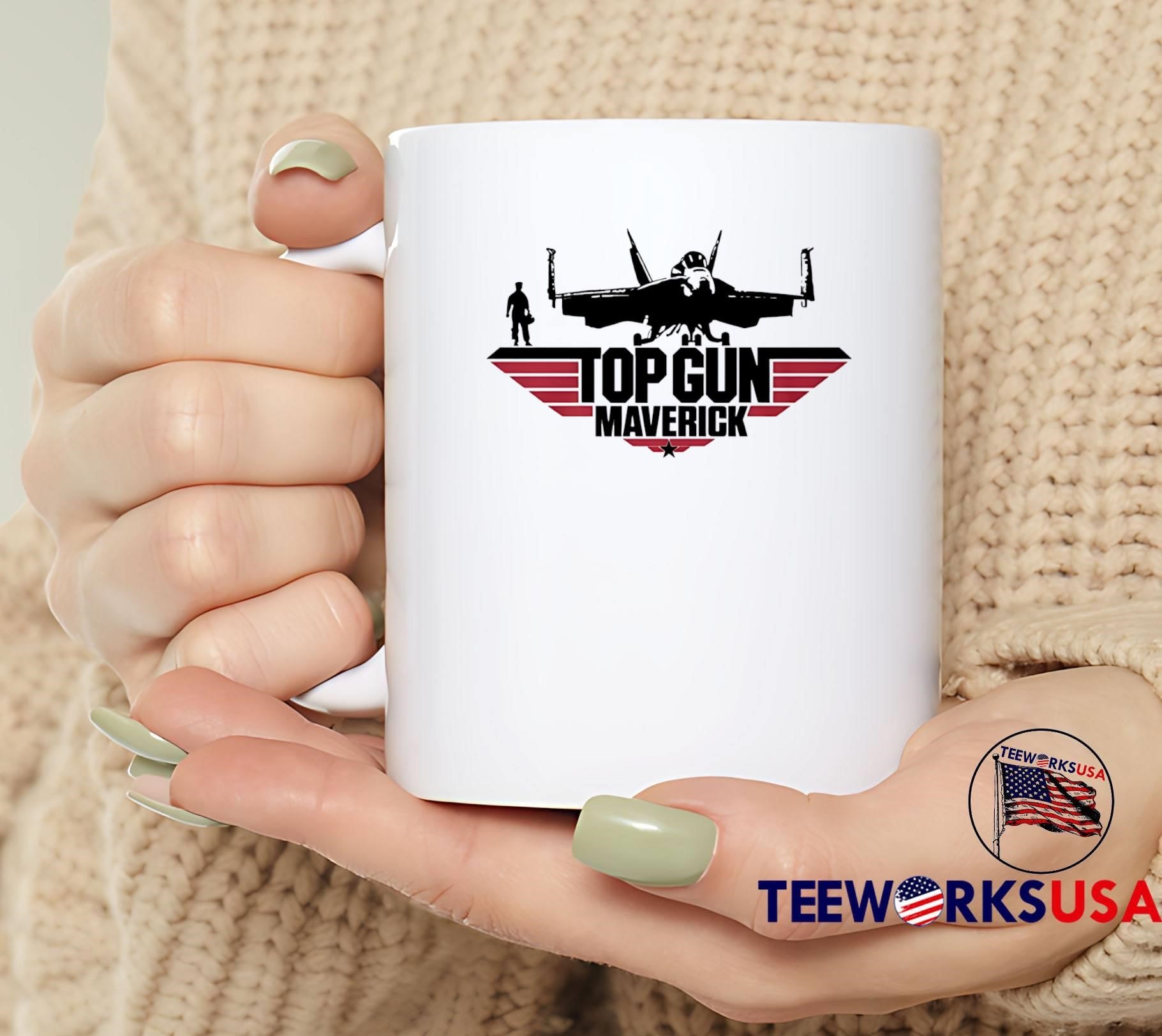 Gun Pilot Standing by Fighter Jet Top Gun Maverick T-Shirt