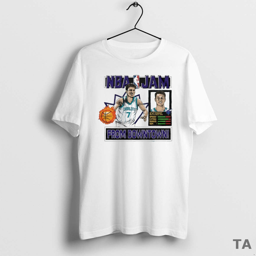 Top Nba Jam Charlotte Hornets Kon Knueppel Downtown Circle T-Shirts, Hoodie, Sweatshirt