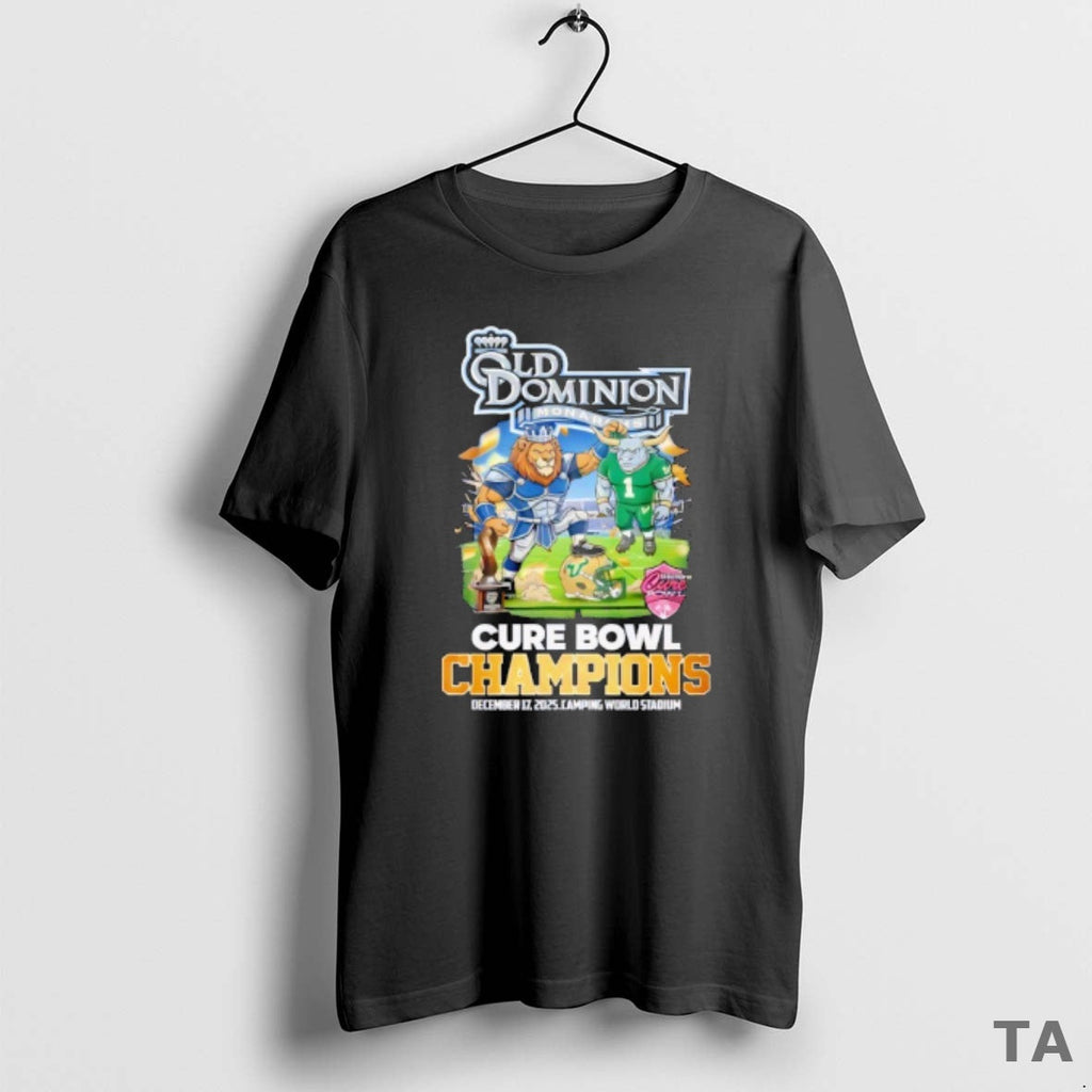 Top Old Dominion Monarchs Cure Bowl Champions 2025 Celebration T-Shirts, Hoodie, Sweatshirt
