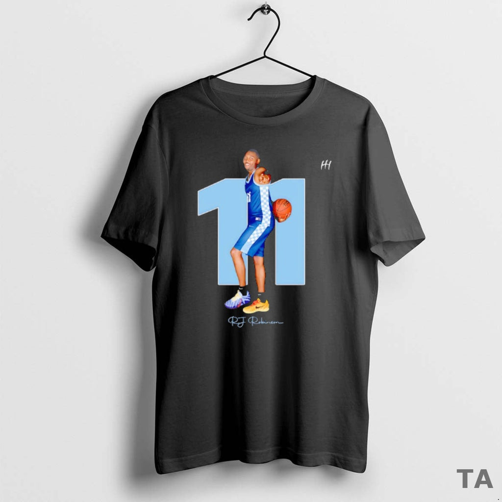 Top Rj Robinson 11 Blue Mountain Toppersl Basketball Signature T-Shirts, Hoodie, Sweatshirt