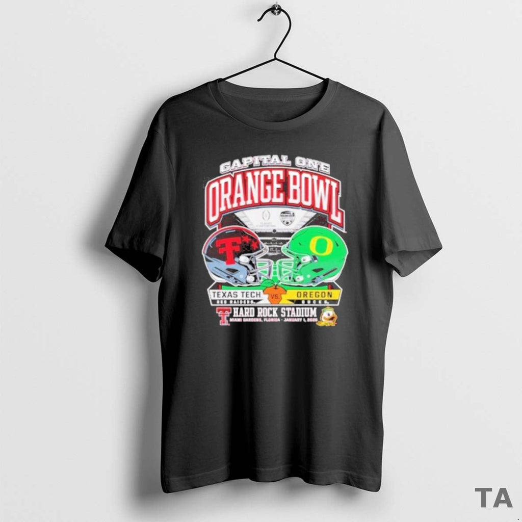 Top Texas Tech 2025 Orange Bowl Dueling Helmets Vs T-Shirts, Hoodie, Sweatshirt