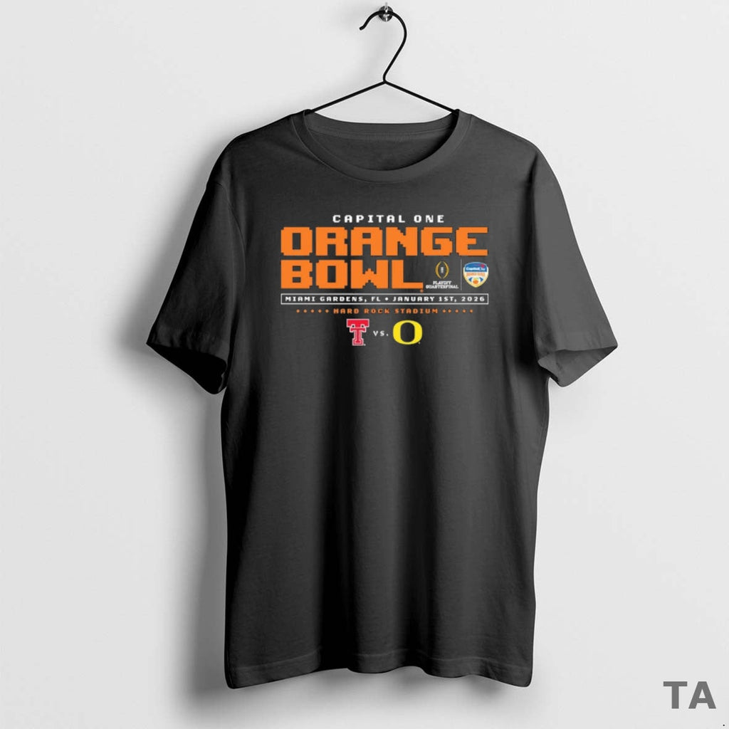 Top Texas Tech Vs Oregon 2025 Orange Bowl T-Shirts, Hoodie, Sweatshirt