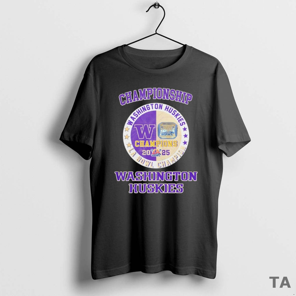 Top Washington Huskies Football Championship La Bowl Champion 2025 T-Shirts, Hoodie, Sweatshirt
