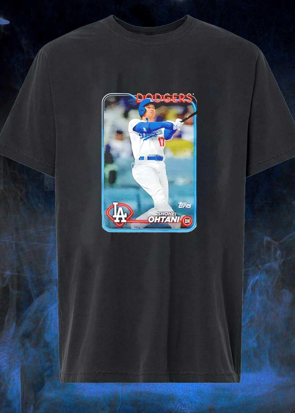 Topps Shohei Ohtani Dodgers Batter LA Logo Neon Script T-Shirt