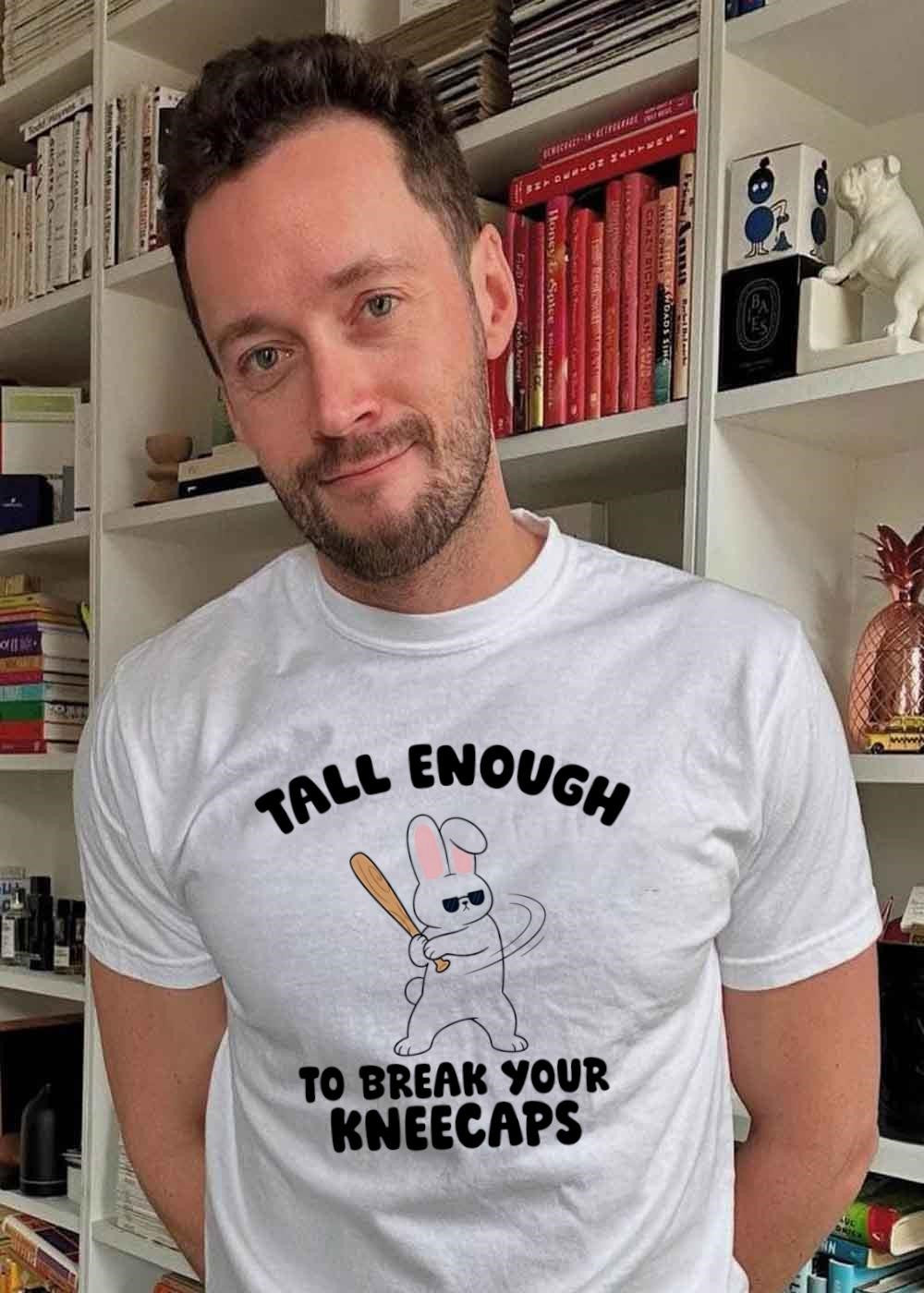 Tough Bunny Swinging Bat Tall Enough to Break Your Kneecaps T-Shirt