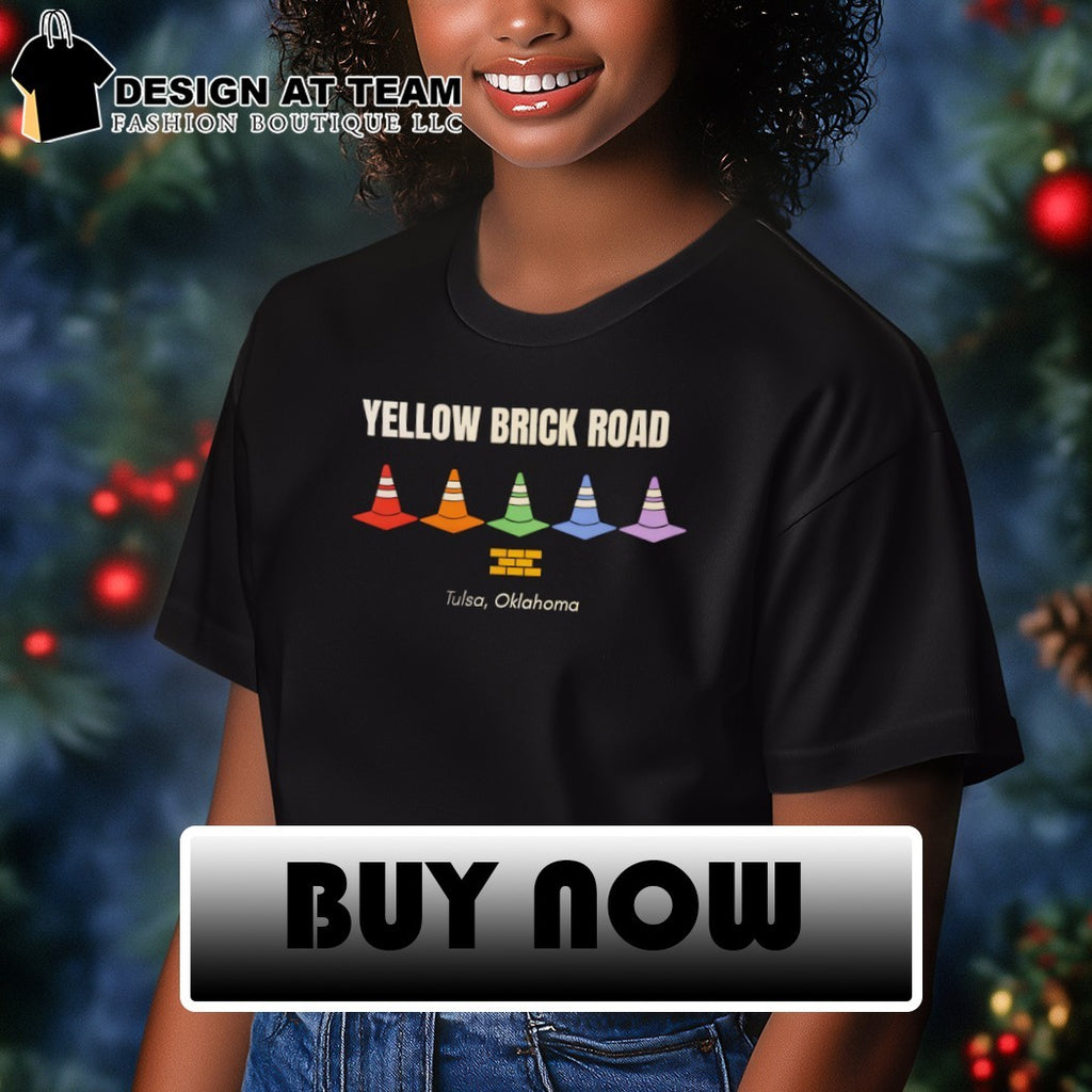 Traffic Cone Yellow Brick Road Tulsa Oklahoma shirt