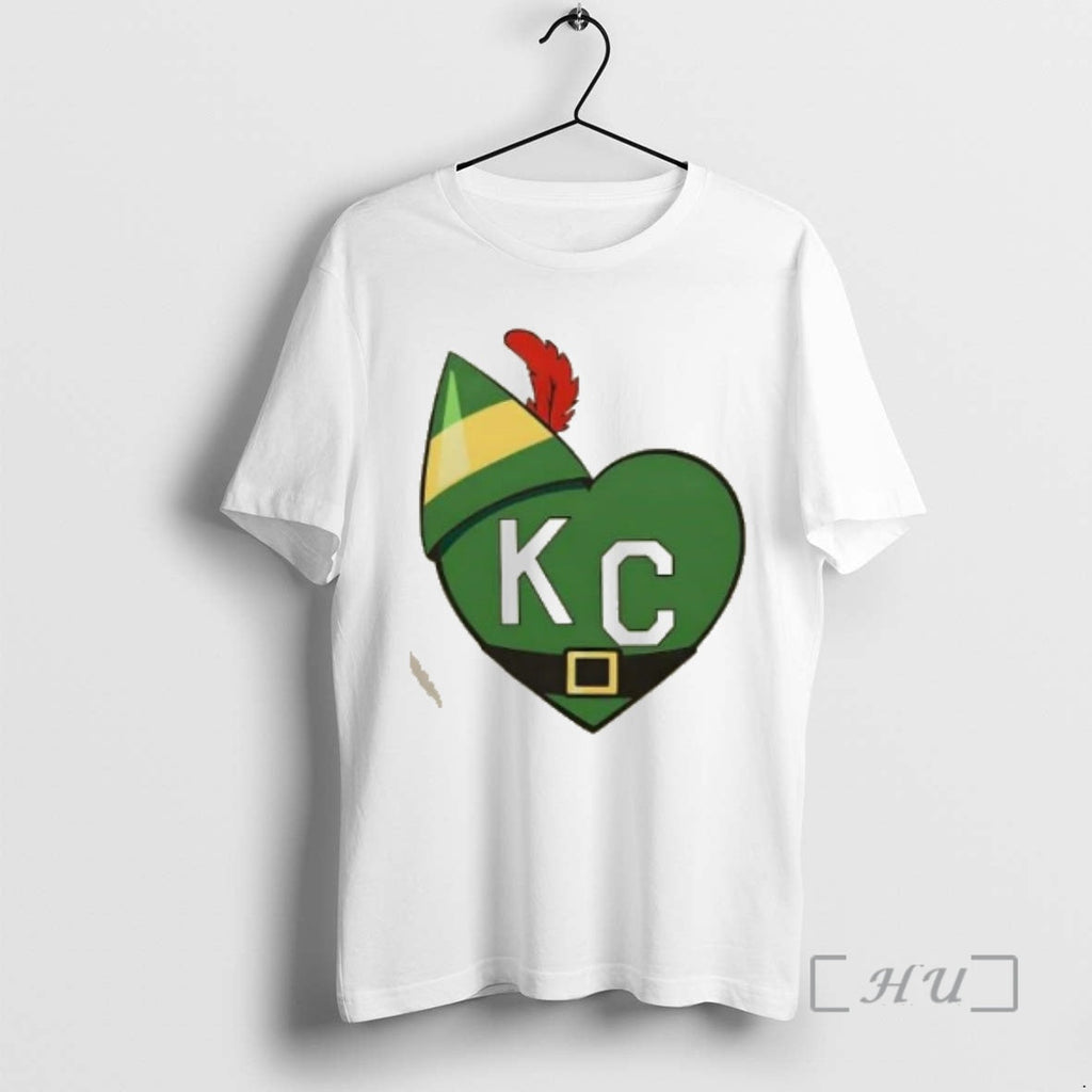Trending Cheerful Elf Kc Heart T-Shirts, Hoodie, Sweatshirt