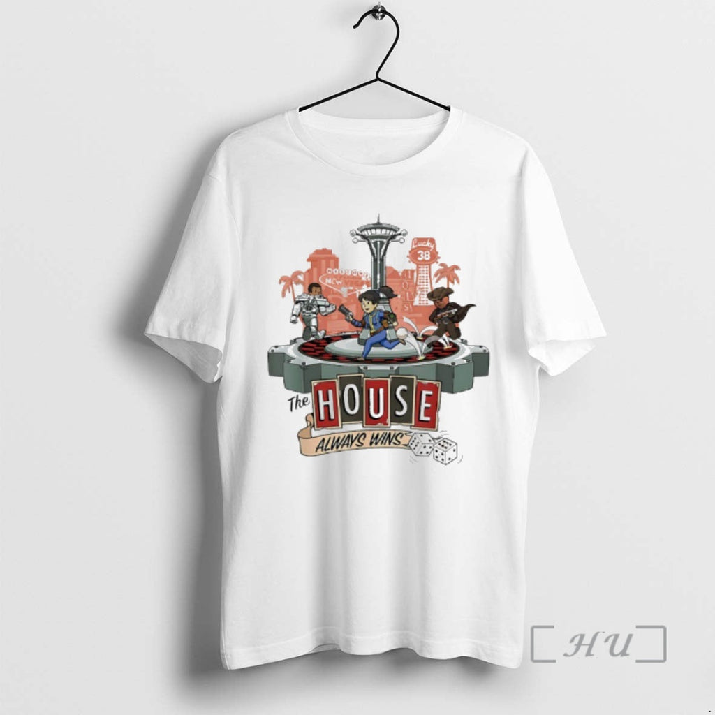 Trending Fallout New Vegas Lucky 38 House Always Wins T-Shirts, Hoodie, Sweatshirt