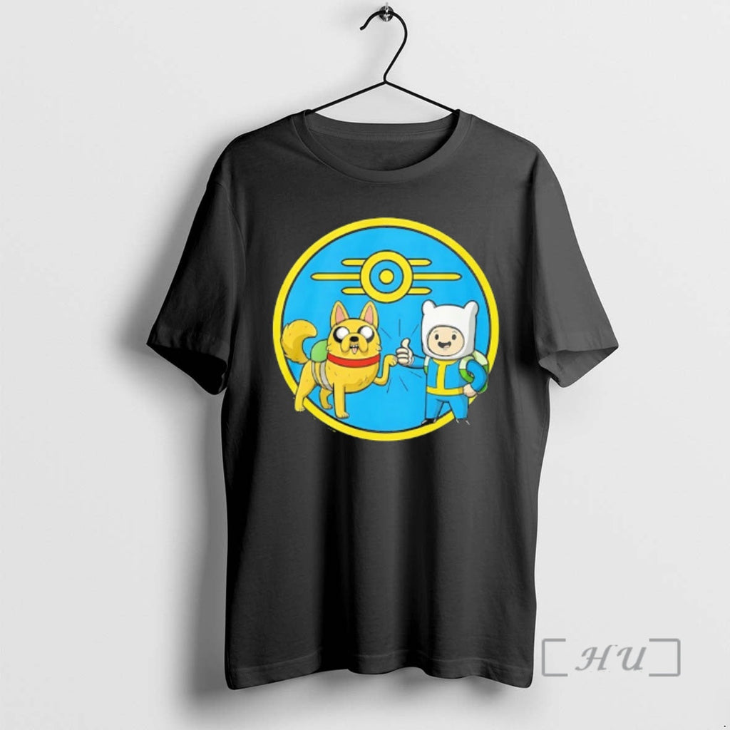 Trending Finn Jake Fallout Adventure Time Wasteland Time Logo T-Shirts, Hoodie, Sweatshirt