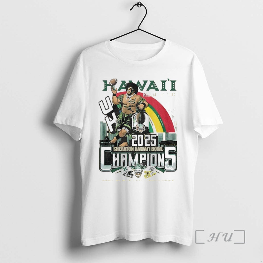 Trending Hawaii Rainbow Warriors Football 2025 Sheraton Hawaii Bowl Champions T-Shirts, Hoodie, Sweatshirt