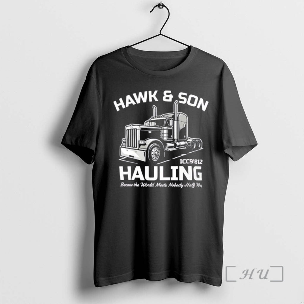 Trending Hawk Son Hauling Retro Semi Truck T-Shirts, Hoodie, Sweatshirt